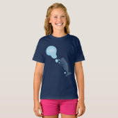 かわいいマッコウジ吹ェールの泡の漫画 Tシャツ (正面フル)