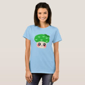 かわいいマッシュルームグリーン Tシャツ (正面フル)