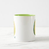 かわいいマッチングカップルおもしろいアボカド ツートーンマグカップ (中央)