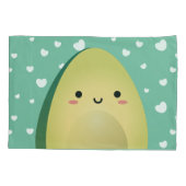 かわいいマッチングカップルおもしろいアボカド 枕カバー (裏面)