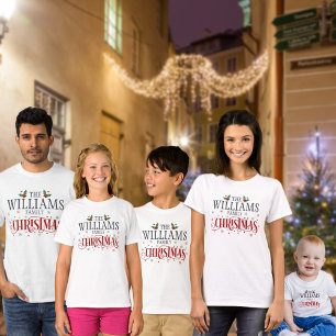 かわいいマッチングファミリークリスマス Tシャツ