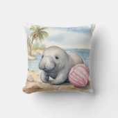 かわいいマナティの女の子たち クッション (正面)