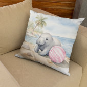 かわいいマナティの女の子たち クッション