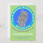 かわいいマナティー漫画 招待状 (正面)