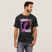 かわいいマナティー90sノスタルジアレインボーヒョウ印刷T Tシャツ (正面フル)