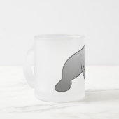 かわいいマナティー フロストグラスマグカップ (正面左)