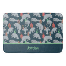 かわいいマナテーズ海洋生物動物のパターン