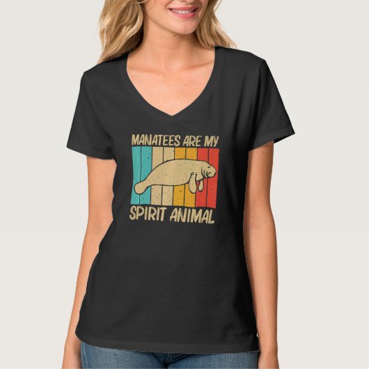 かわいいマナ男性へーウィメンズシーカウドゥゴンマナティー Tシャツ (正面)