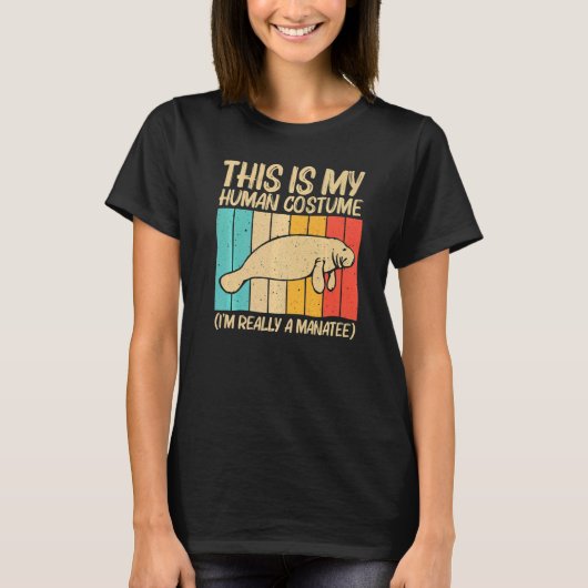 かわいいマナ男性へーウィメンズシーカウドゥゴンマナティー Tシャツ (正面)