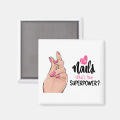 かわいいマニキュリストギフト爪、 ネイルテック爪爪、 ネイル マグネット (正面/裏面)