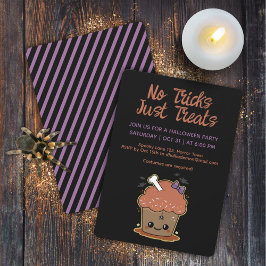 かわいいマフィンハローウィンパーティ 招待状