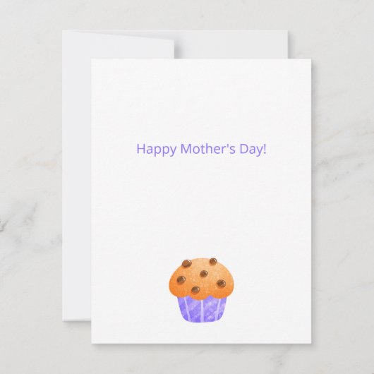 かわいいマフィン&甘いお母さんのデイカード (裏面)