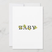 かわいいママが赤ちゃんシャワーを絞り出す 招待状 (裏面)