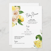 かわいいママが赤ちゃんシャワーを絞り出す 招待状 (正面/裏面)