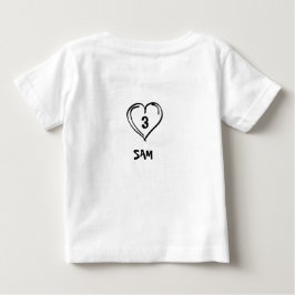 かわいいママとパパのハート - 名前入りベビーTシャツ ベビーTシャツ