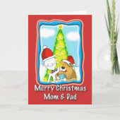 かわいいママとパパクリスマスカード シーズンカード (正面)