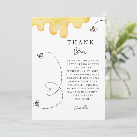 かわいいママとビーの赤ちゃんシャワーありがとう サンキューカード (スタンド正面)