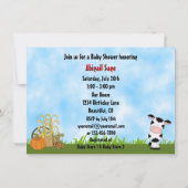 かわいいママとベビーカウオータムベビーシャワー招待状 招待状 (裏面)