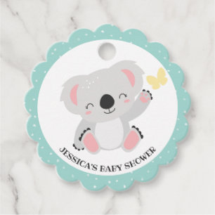 かわいいママとベビーコアラトップコアリティベビーシャワー フェイバータグ