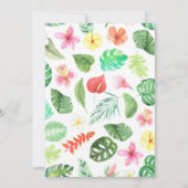 かわいいママとベビーゾウ熱帯赤ちゃんシャワー 招待状 (裏面)