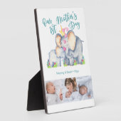 かわいいママとベビーゾウ3フォトマザーズの日 フォトプラーク (側面)