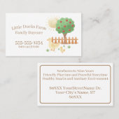 かわいいママとベビーダックチャイルドケアプロフェッショナル 名刺 (正面/裏面)