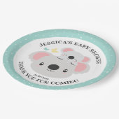 かわいいママとベビートップコアリティコアラ赤ちゃんシャワー ペーパープレート (アングル)