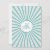 かわいいママとベビーヒッポボーイズ赤ちゃんシャワー 招待状 (裏面)