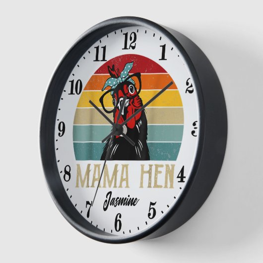 かわいいママと名前を付ける 壁時計 (傾斜)