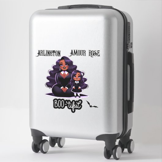 かわいいママと私のエスニックハロウィーン シール (スーツケース)