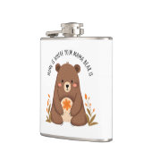 かわいいママと花 フラスク (左)