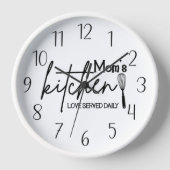 かわいいママのキッチンの愛が毎日提供された 壁時計 (正面)