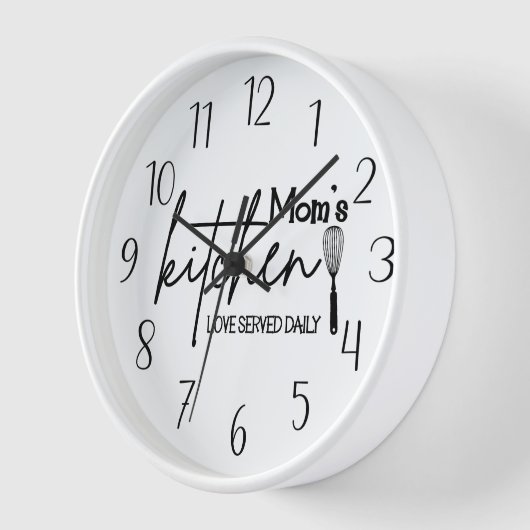 かわいいママのキッチンの愛が毎日提供された 壁時計 (傾斜)