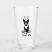 かわいいママのボーストンテリア（黒） タンブラーグラス (裏面)