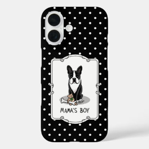 かわいいママのボーストンテリア(黒) iPhone 16ケース