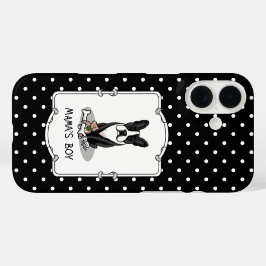 かわいいママのボーストンテリア（黒） Case-Mate iPhoneケース (裏面 (横))