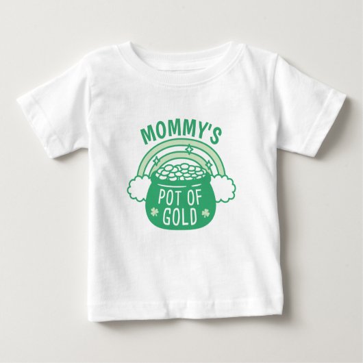 かわいいママのポット金ゴールドベビーTシャツ ベビーTシャツ (正面)