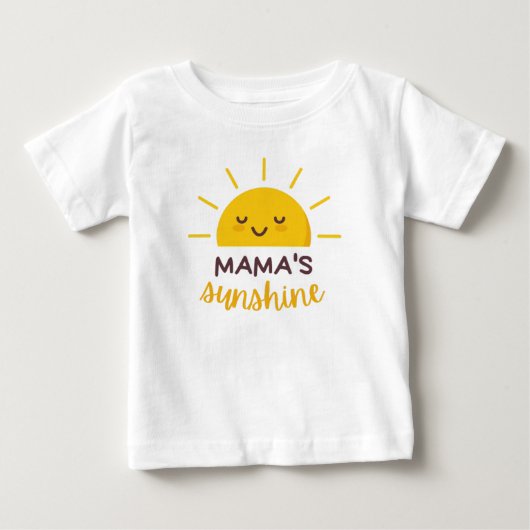 かわいいママの太陽の輝き ベビーTシャツ (正面)
