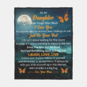 かわいいママの娘気持ち フリースブランケット (正面)