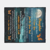 かわいいママの娘気持ち フリースブランケット (正面(横))