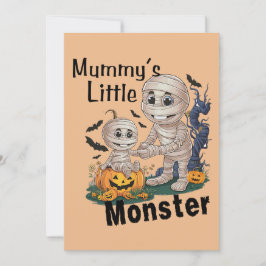 かわいいママの小さな怪物おかしなハロウィーンパーティー シーズンカード