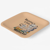 かわいいママの小さな怪物おかしなハロウィーンパーティー ペーパープレート (傾斜あり)