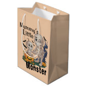 かわいいママの小さな怪物おかしなハロウィーンパーティー ミディアムペーパーバッグ (裏面アングル)