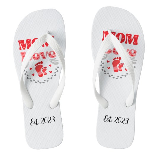 かわいいママの愛 ビーチサンダル (フットベッド)