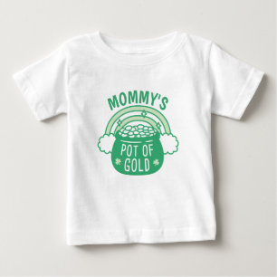 かわいいママの金のポット ベビーTシャツ