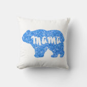 かわいいママは青い輝くデザインを彼女のために クッション (正面)