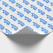 かわいいママは青い輝くデザインを彼女のために ラッピングペーパー (角)