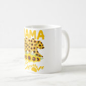 かわいいママひまわりクマ母ハッピーママD コーヒーマグカップ (正面右)