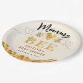 かわいいママへビー男女兼用ベイビーシャワー ペーパープレート (アングル)