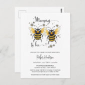 かわいいママへビー赤ちゃんシャワー招待状 ポストカード (正面/裏面)